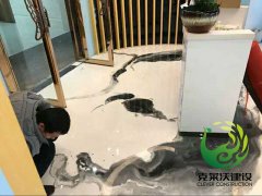 武汉新国博空中花果盆景酒店艺术地坪漆