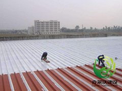 彩钢瓦涂刷作业现场